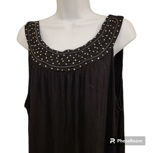 Tank Top DressBarn 22/24 Black with Silver Accents